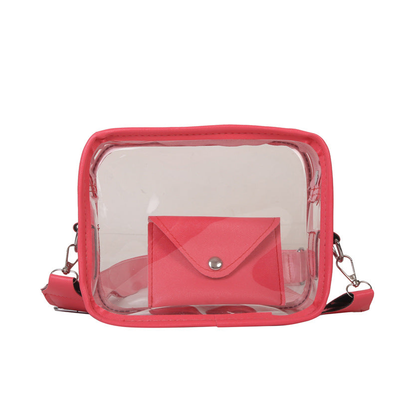 Women's Fashion Simple Envelope Transparent Jelly Shoulder Bags