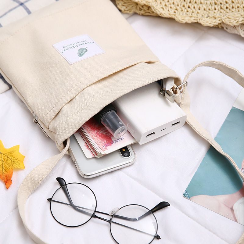 Women's Mini Portable Korean Style Fashion Canvas Crossbody Bags