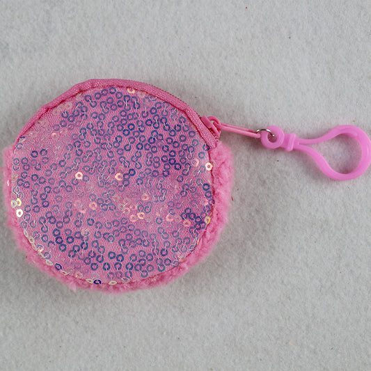 Sequin Zipper Round Mini Storage Laser Children's Coin Purse