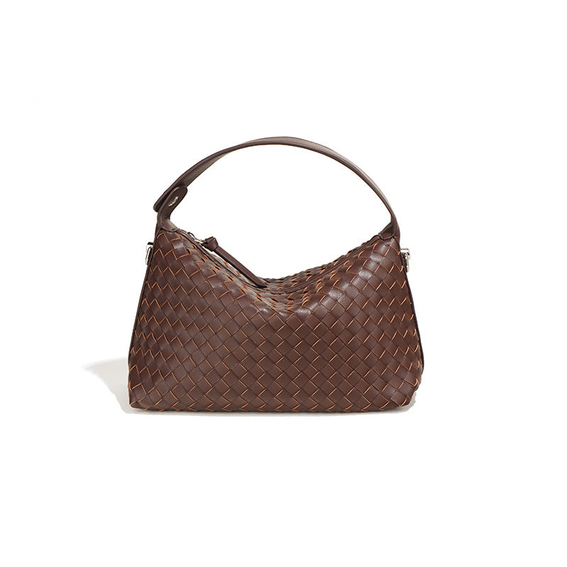 Women's Niche Cowhide Rhombus Dumpling Woven Fashion Handbags