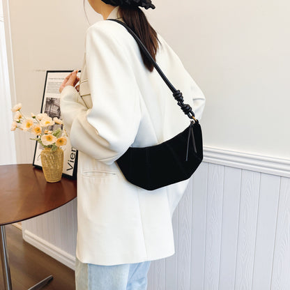 Women's Frosted Leather Underarm Dumpling Hobos Ode Shoulder Bags