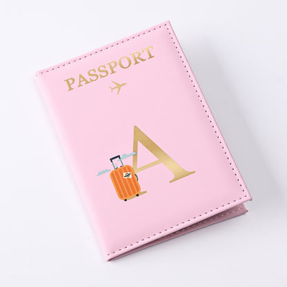 Étui pour passeport en cuir au design de lettre cool