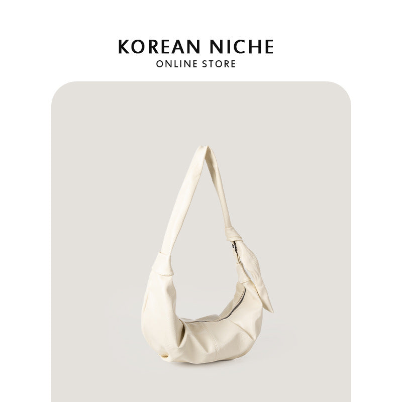 Women's Korean Style Niche Texture Oil Wax Crossbody Bags