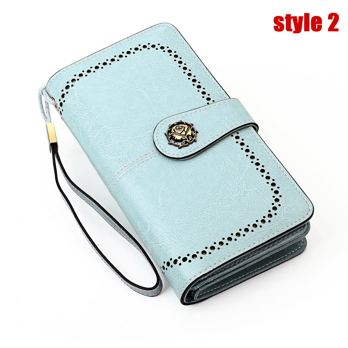 Large Capacity Long Retro Genuine Leather Ladies Wallets