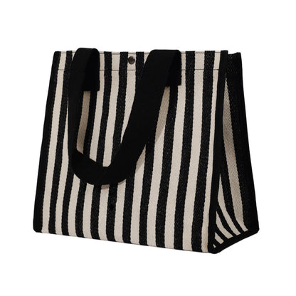 Striped Shopping Portable Thick Canvas Mom Bags