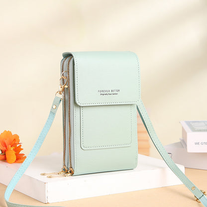 Women's Touch Screen Mini Cell And Zipper Bags