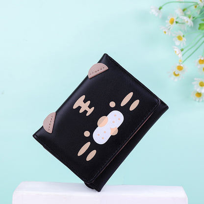 Women's Style Tri Fold Short Primary Cute Ladies Wallets