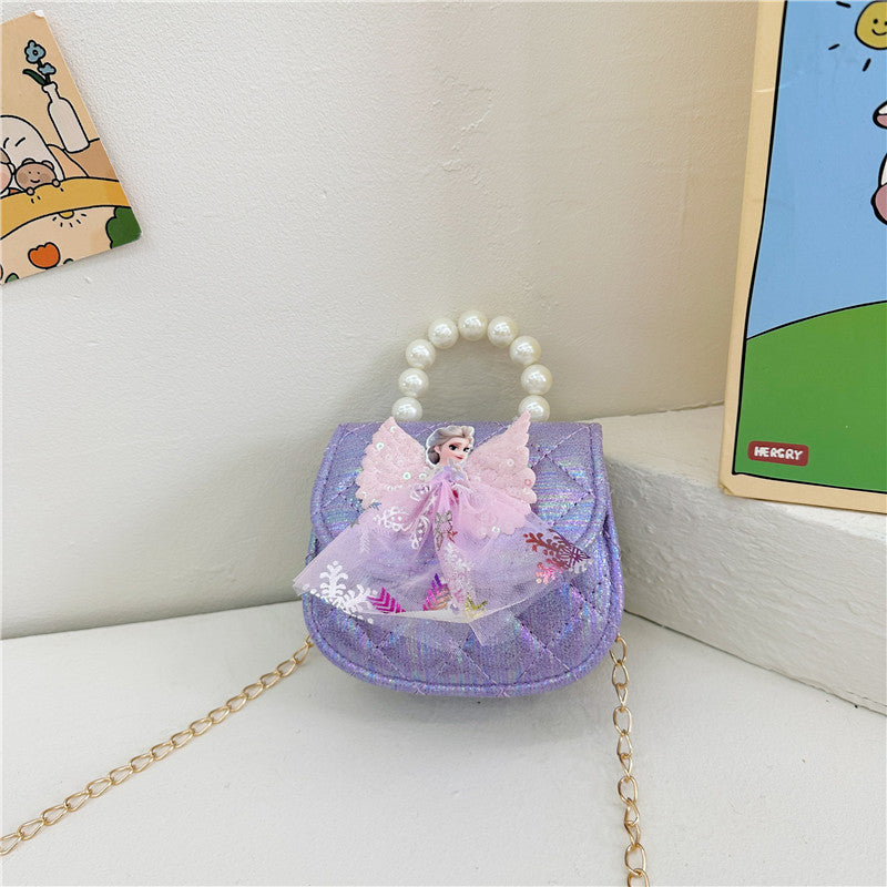 Sacs à bandoulière classiques pour femmes, enfants et princesse Elsa Cute Pearl