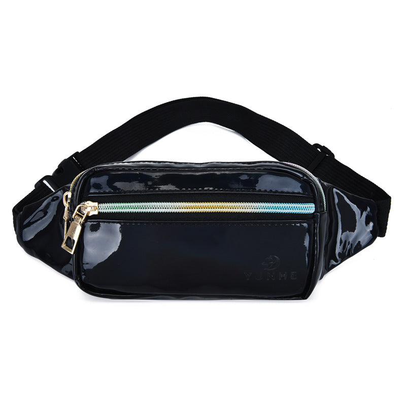 Women's Laser Patent Leather Glossy Color Waist Packs