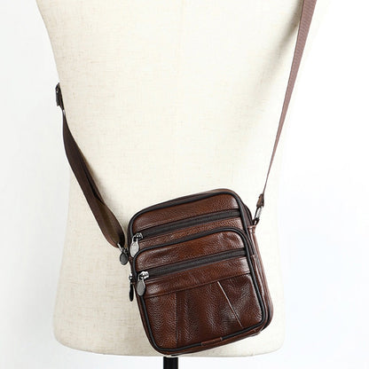 Men's Beautiful Vertical Top Layer Cowhide Men's Messenger Bags