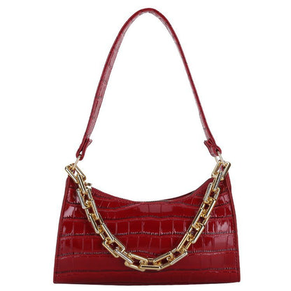 Women's Design Fashion Crocodile Pattern Underarm Portable Shoulder Bags