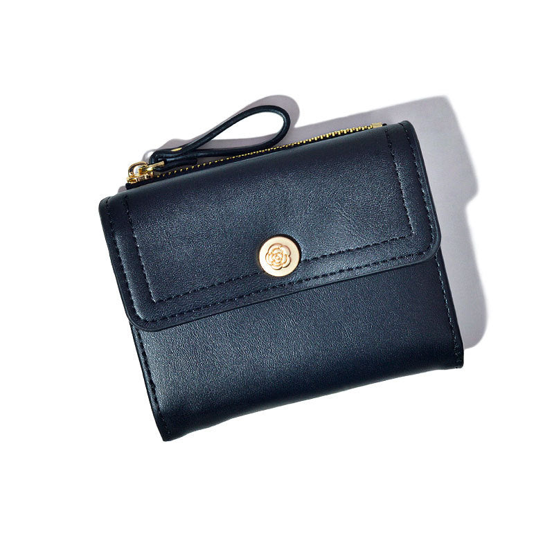 Women's Short Chic Folding Minimalist Credentials Ladies Wallets