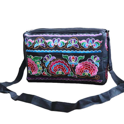 Women's National Style Embroidered For Embroidery Triple Crossbody Bags