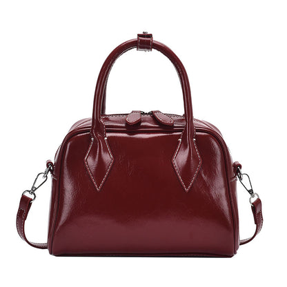 Women's South Style Niche Oil Wax Leather Bags