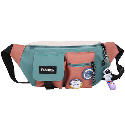 Women's & Men's & Color Matching Trendy Oxford Cloth Waist Packs