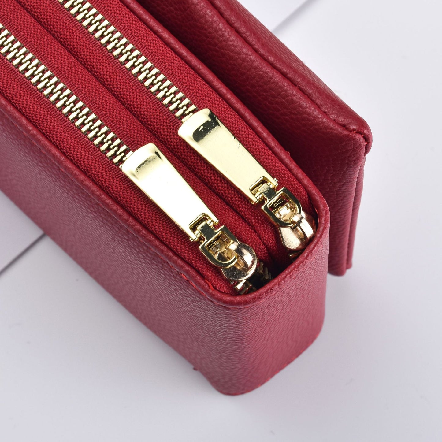 Female Simple Korean Style Double Zipper Ladies Wallets