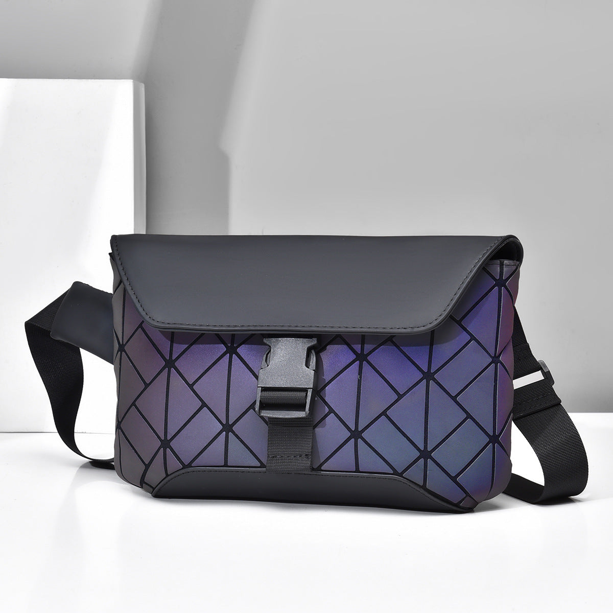 Men's Versatile Fashion Rhombus Trendy Boys Men's Messenger Bags