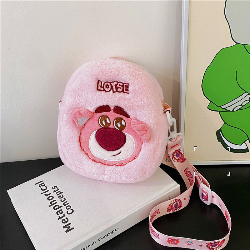 Cute Cartoon Plush Fashion Personality Princess Children's Shoulder Bags