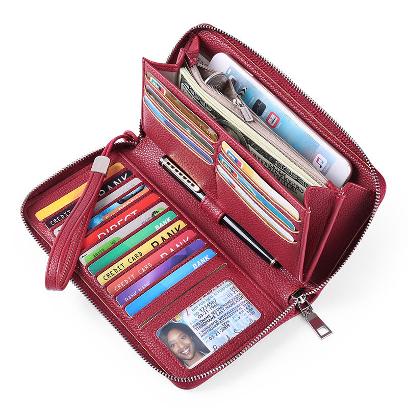 Women's Swiping Large Capacity Long Multi Slots Ladies Wallets