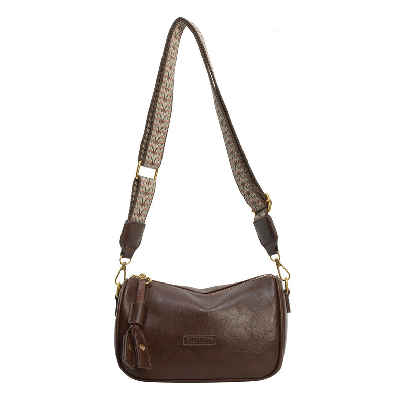 Women's Popular Boston Retro Wide Strap Versatile Bags