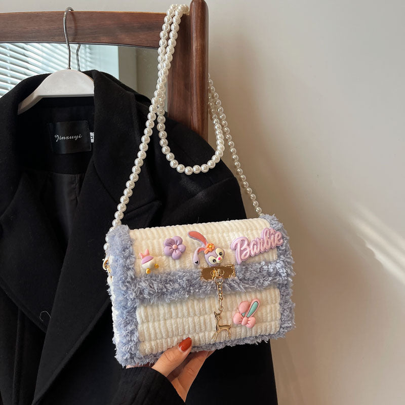 Little Beaver Hand-woven Wool Material Cute Crossbody Bags