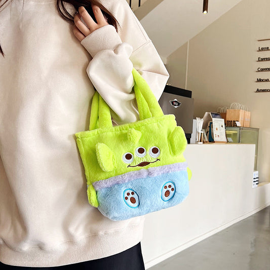 Children's Cute Big Ear Dog Furry Hand Children's Shoulder Bags