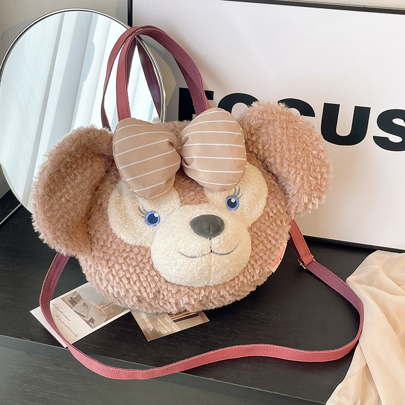 Women's Cartoon Sweet Cute Duffy Plush Shoulder Bags