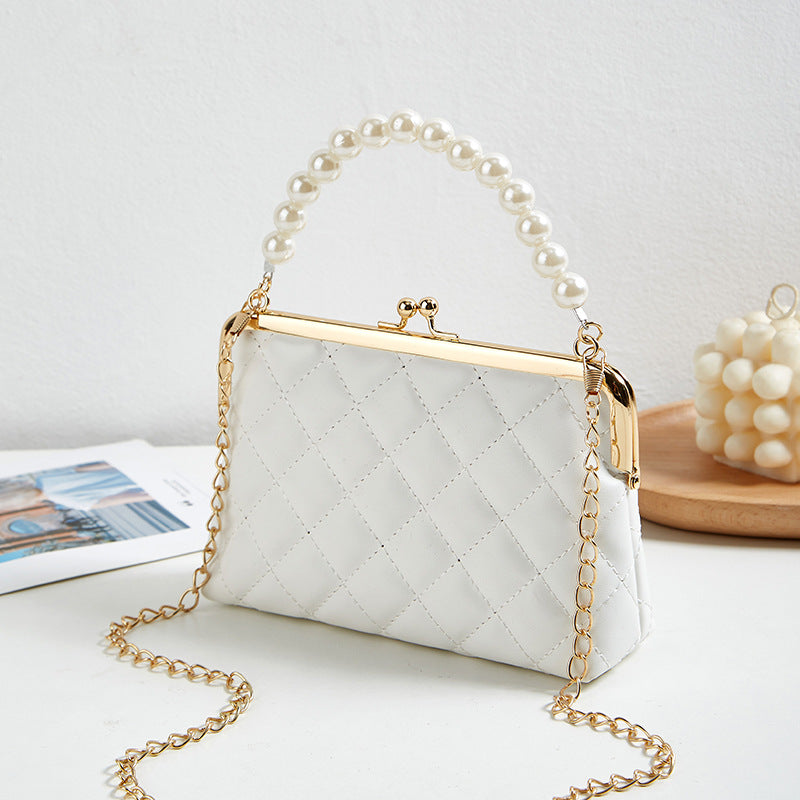 Women's Korean Version Of Style Diamond Pattern High Handbags