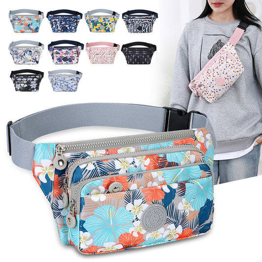 Women's Trendy Oblique Lightweight Cloth Oxford Nylon Waist Packs