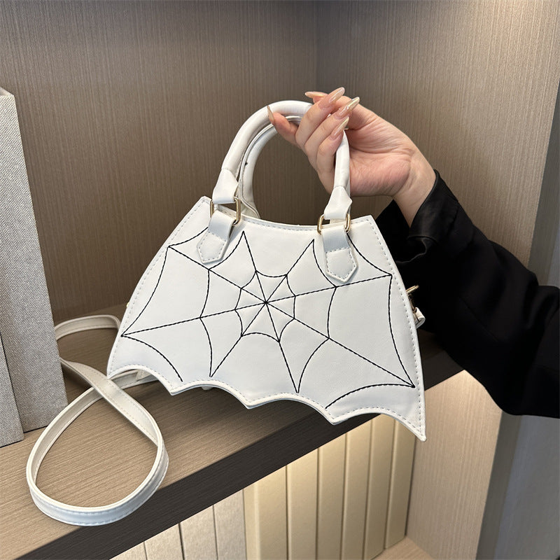 Women's Summer Fashion Spider Web Portable Saddle Crossbody Bags