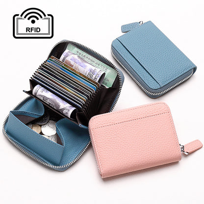 Women's Genuine Leather Style Expanding Passport Ladies Wallets