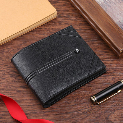 Men's Plain Soft Leather Multiple Slots Large Men's Wallets