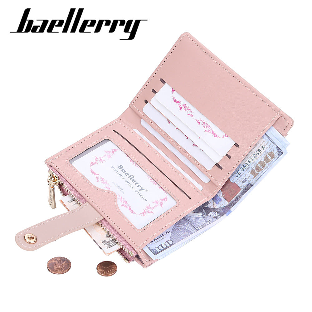 Women's Short Korean Style Stone Pattern Fashion Hasp Ladies Wallets