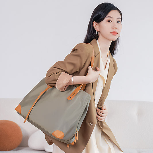 Sac fourre-tout portable pour femme en pouces, simple et décontracté, grand sac pour ordinateur portable