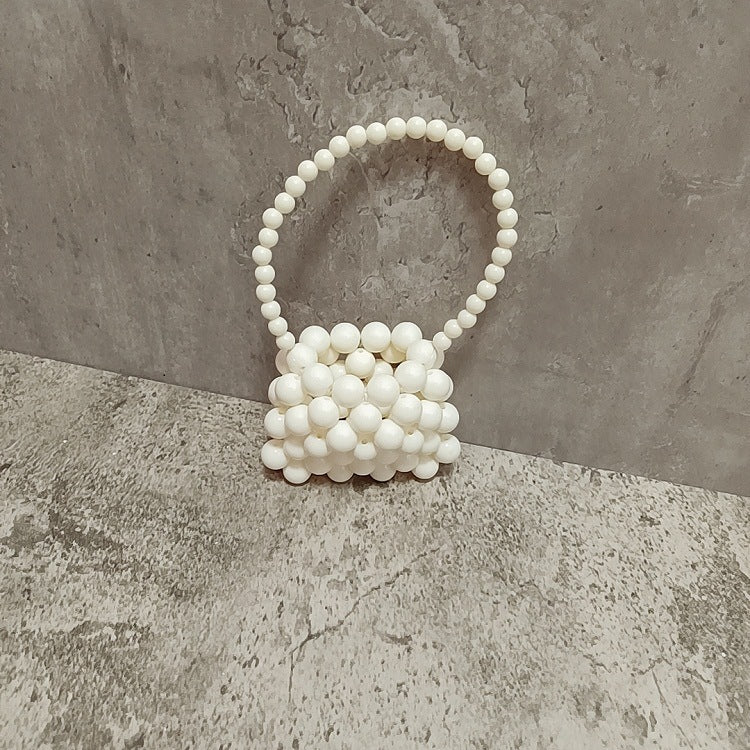 Beaded Beads Pearl Woven Classic Style Bags