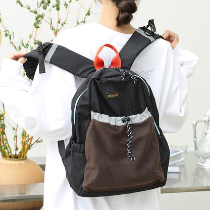 Canvas Nylon Contrast Color Drawstring Fashion Backpacks