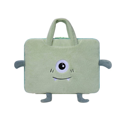 Sac pour ordinateur portable avec broderie en laine de dessin animé mignon