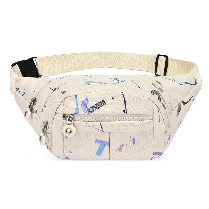 Cloth Multilayer Fashion Bronzing Bright Leather Waist Packs