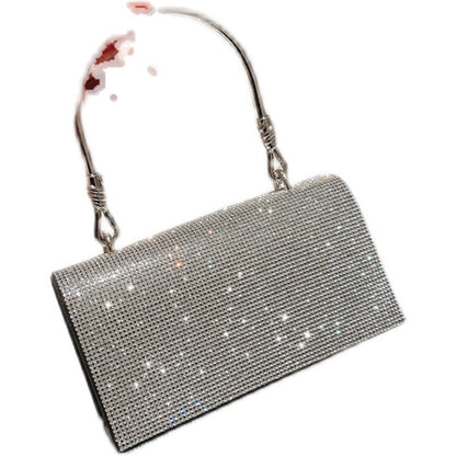 Sac fourre-tout en strass, sac à bandoulière pour robe de banquet de princesse, petit et brillant