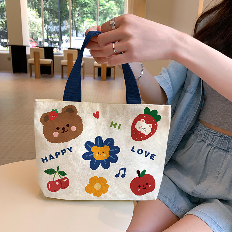 Canvas Female Cartoon Cabs Fashion Korean Handbags