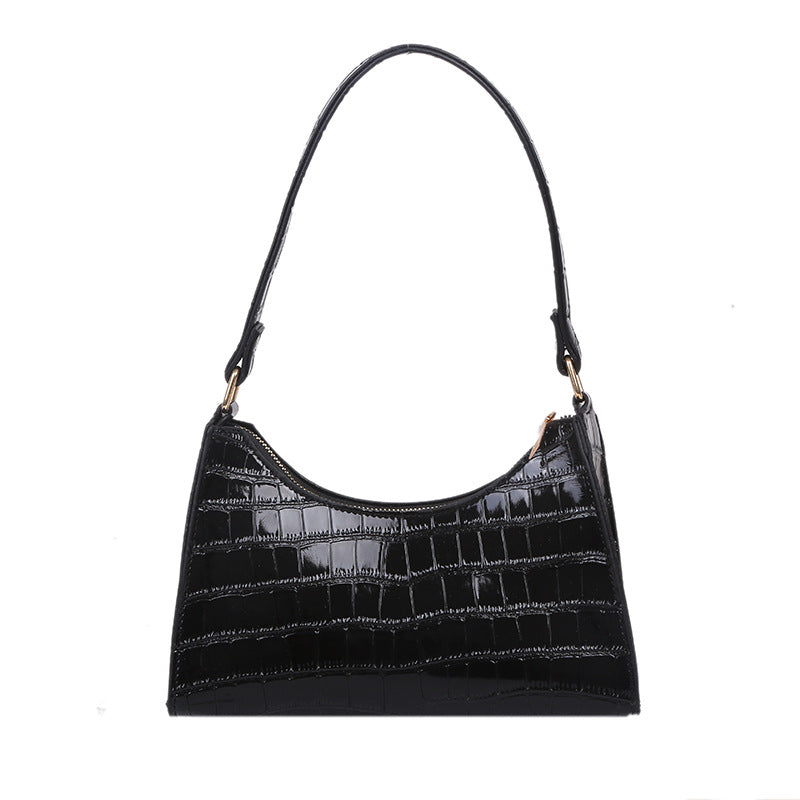 Women's Niche Popular Underarm Fashionable Crocodile Pattern Shoulder Bags