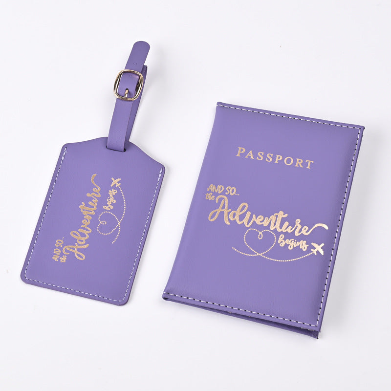 Couverture de passeport bronzante Adventure avec clip pour billet et carte d'identité