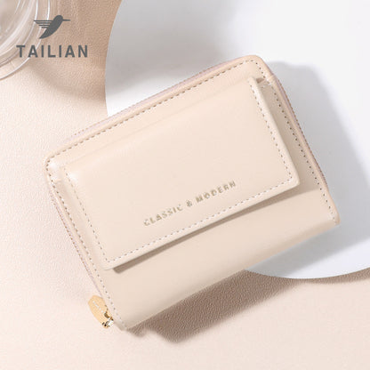 Women's Solid Color Simple Multiple Slots Korean Ladies Wallets