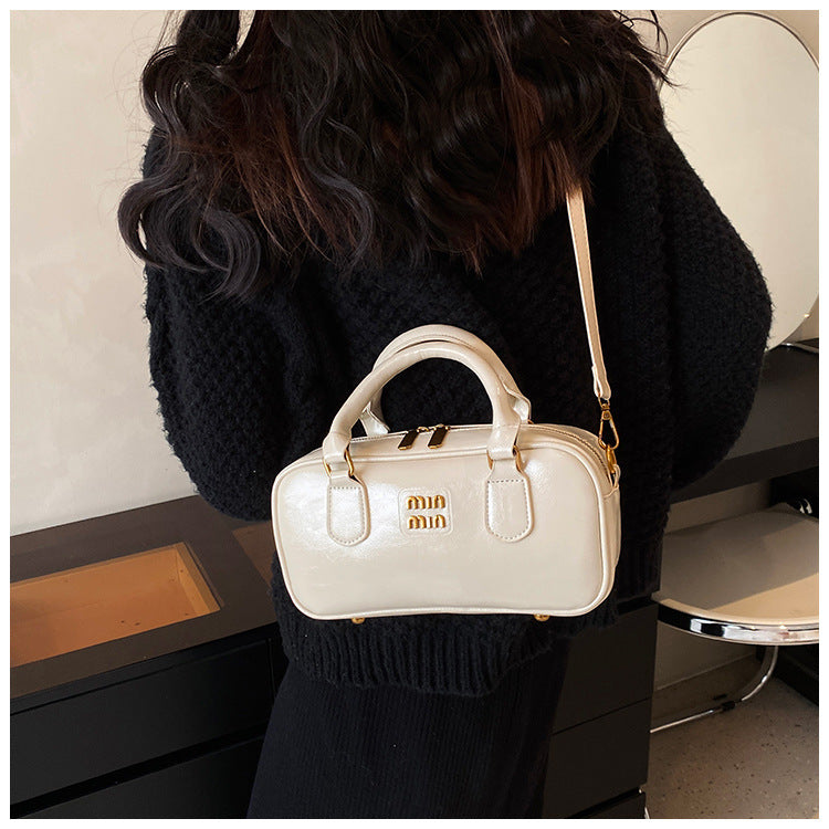 Women's Fashion Horizontal Bowling Retro Pillow Crossbody Bags