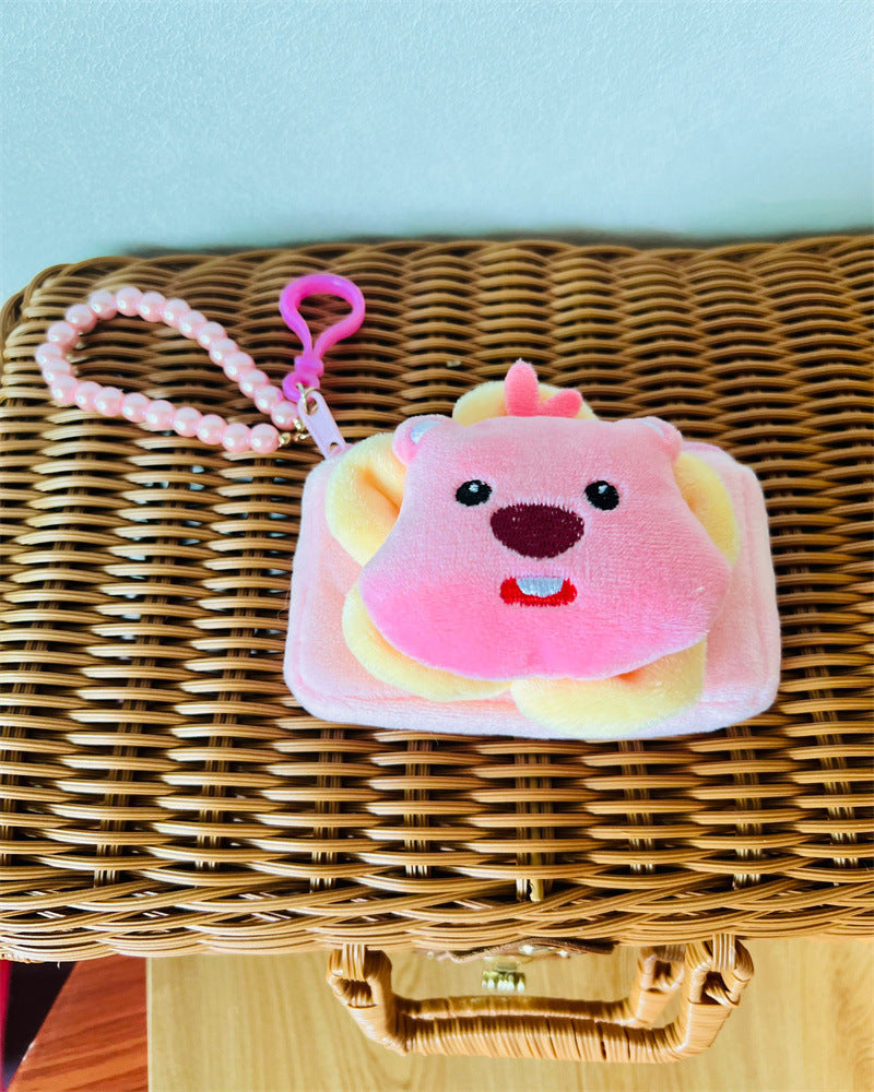 Bunny Beaver Plush Compact Mini Small Bags