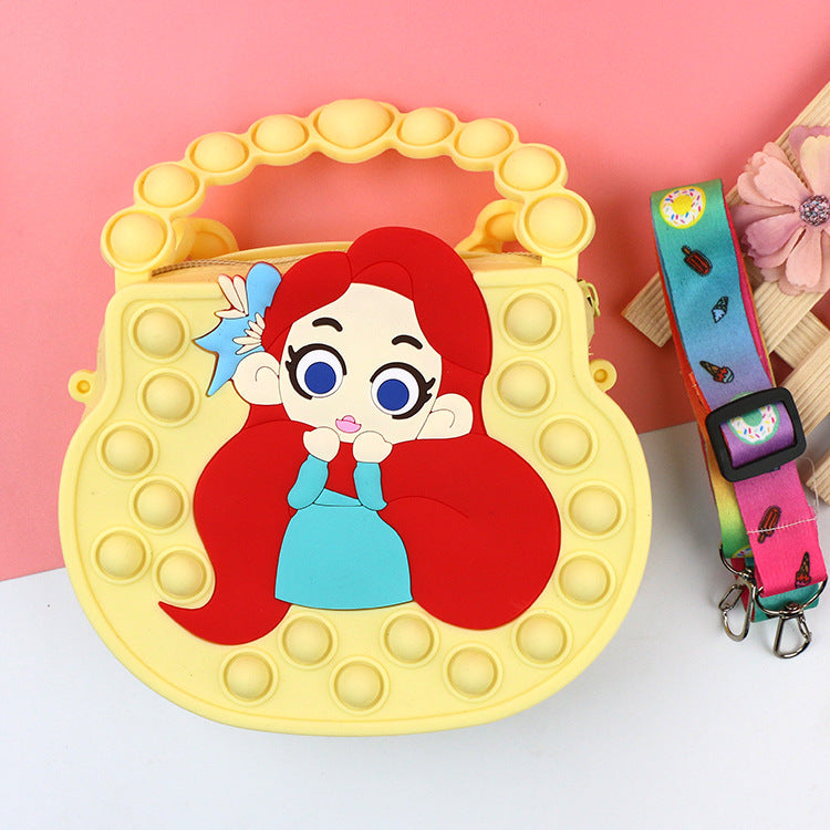 Killer Pioneer Cartoon Color Silicone Portable Children's Coin Purse