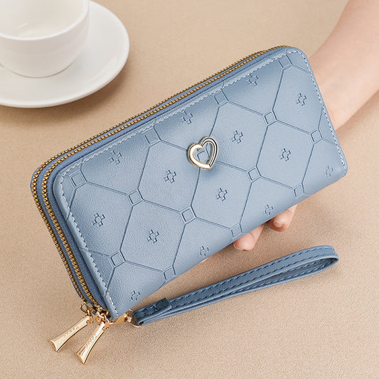 Charming Long Double Layer Zipper Fashion Handbags