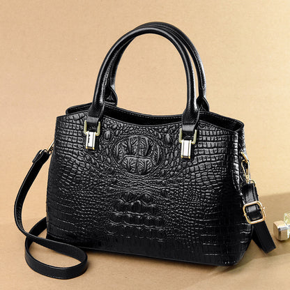 Women's Crocodile Pattern Fashion Large Capacity Handbags