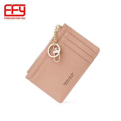 Women's Trendy Portable Simple Cross Pattern Change Short Cute Mini Ladies Wallets