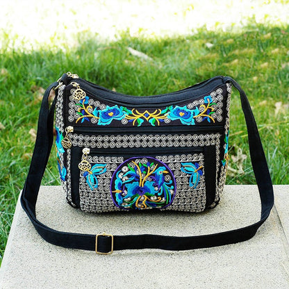 Women's Yunnan National Style Embroidered Full Embroidery Crossbody Bags